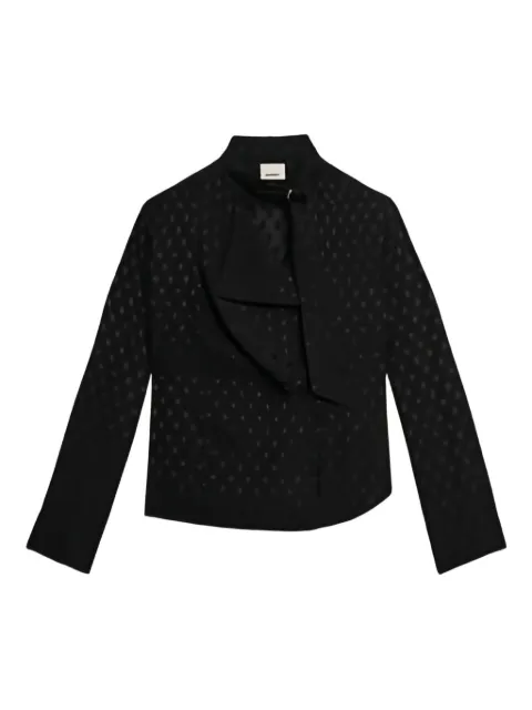 ISABEL MARANT Emany polka-dot draped top Black HT0743FAC4J04I