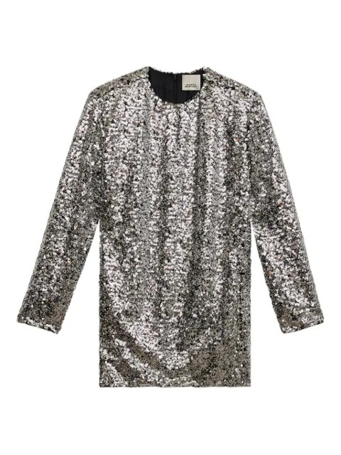 ISABEL MARANT Heliane sequinned dress Silver RO0925FAC4J15I