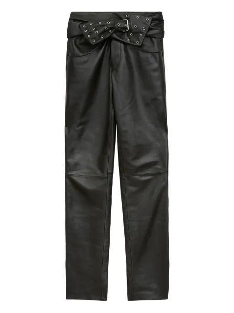 ISABEL MARANT Chazia leather trousers Black PA0633FAC4B01I