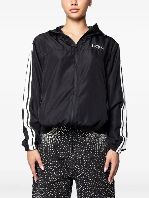PROTOTYPES stripe-detail hooded jacket Black PT07OW09USB