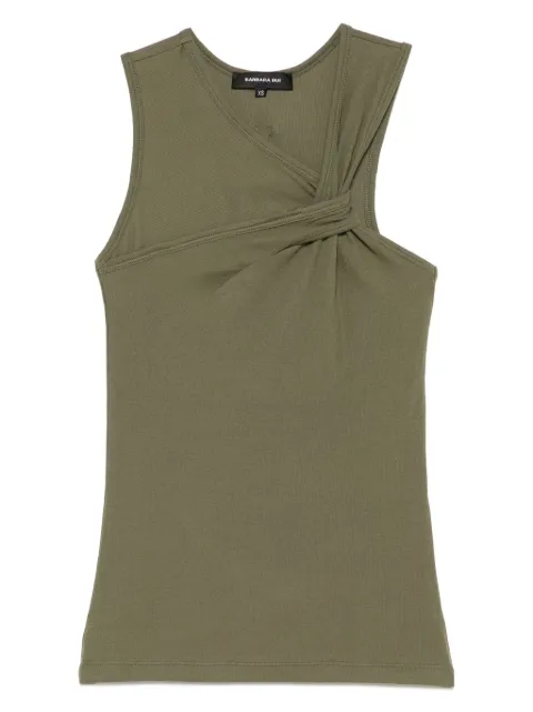 Barbara Bui asymmetric draped-detail tank top Green F1472JMM