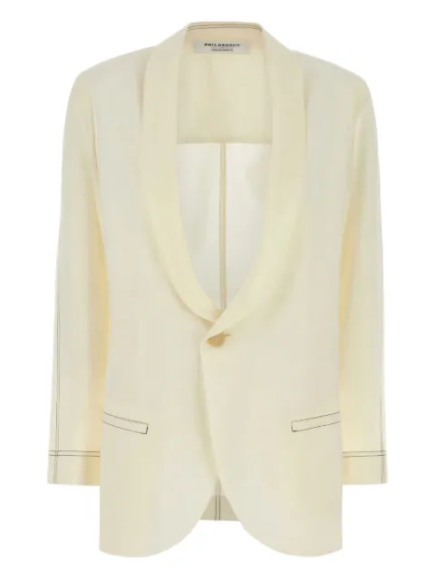 Philosophy Di Lorenzo Serafini single-breasted blazer Neutrals A05062121