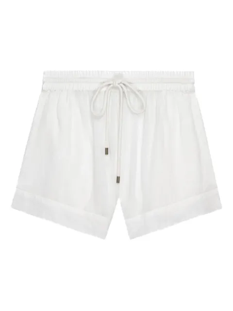 The Great. Delta drawstring elasticated shorts White B660975