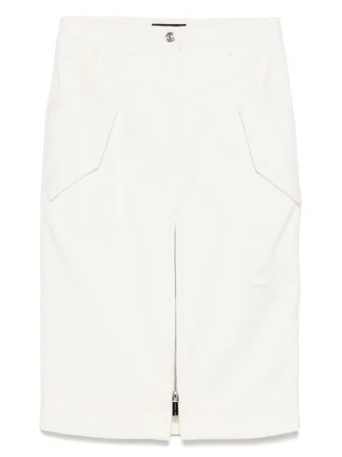 Barbara Bui gabardine midi skirt White F1504FEA