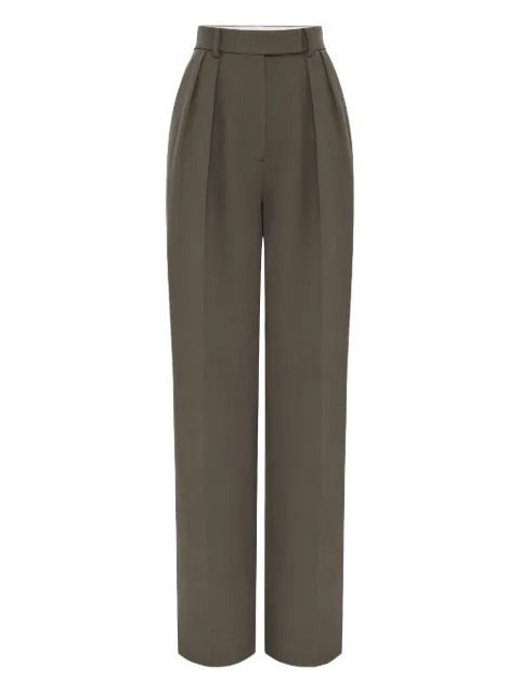 Alex Perry pleated trousers Green P0101PF25