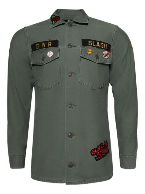 MadeWorn Guns N Roses-appliqué shirt Green MWGR121JKT