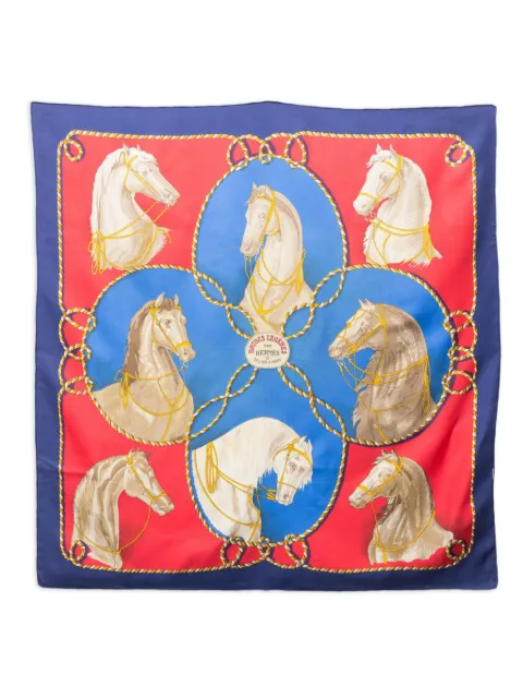 Hermès Pre-Owned 1974 Brides Legers scarf Blue 15015976