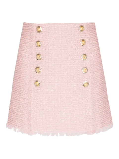 Balmain sequinned tweed skirt Pink FF1LBA92XL01