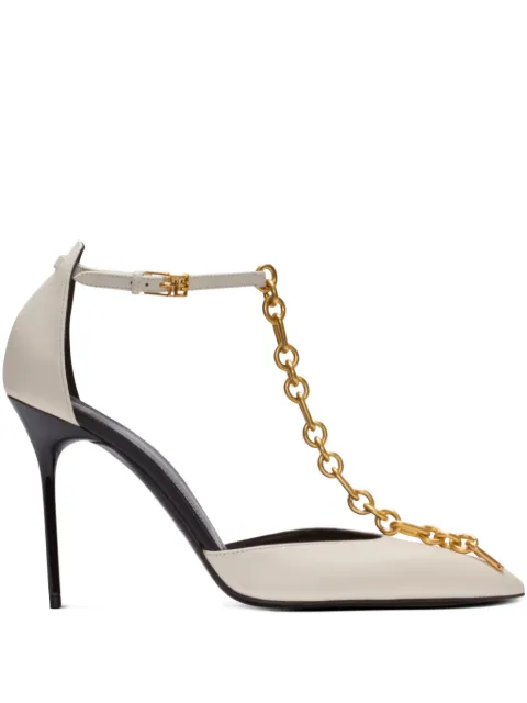 Balmain Sync leather pumps Neutrals FN1UA152LVIT