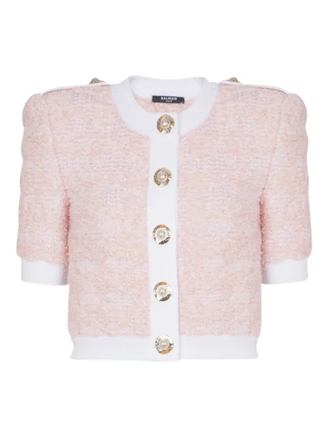 Balmain cropped cardigan Pink FF1KL235KI72