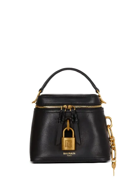 Balmain Pulse Vanity leather tote bag Black FN1BH004LORL