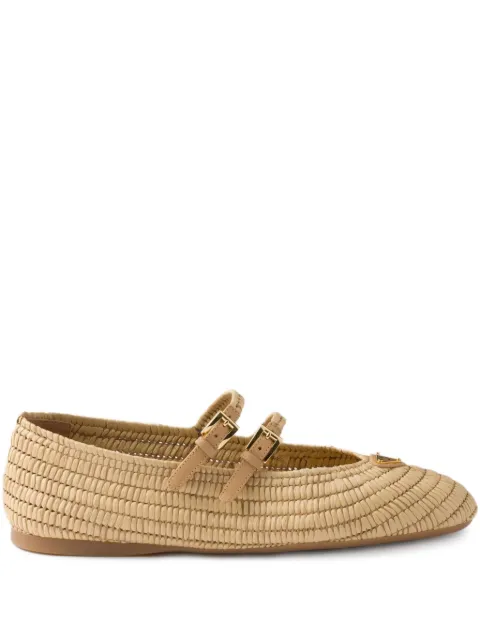 Prada crochet ballet flats Neutrals 1F927NF0052ACS