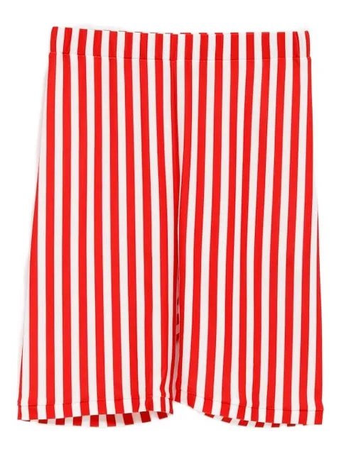 Duran Lantink asymmetric striped shorts Red DRSS25SH01320