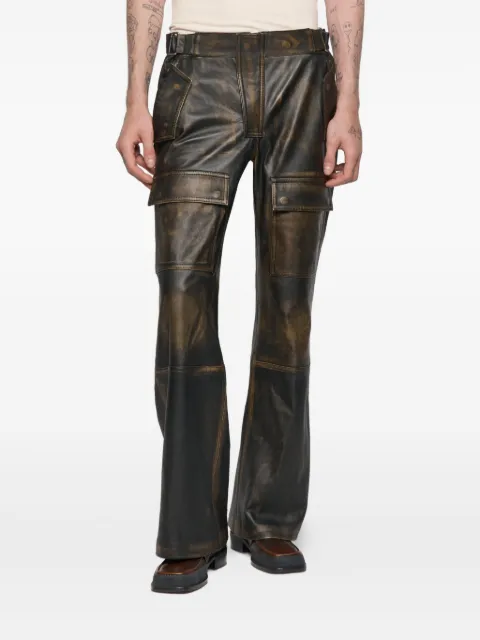 MISBHV leather moto cargo trousers Black 251M310