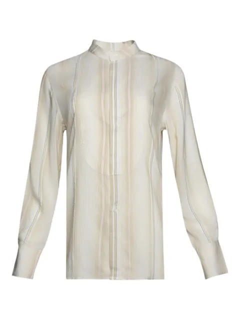 Victoria Beckham stripe long-sleeve shirt Neutrals 1325WSH006457B