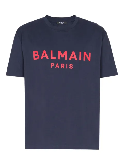Balmain logo-print T-shirt Blue FH1EG000BB73