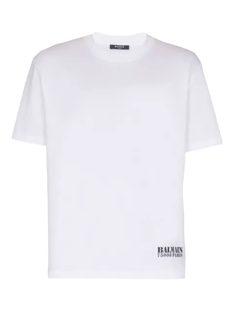 Balmain logo-stamp T-shirt White FH1EG000BD04