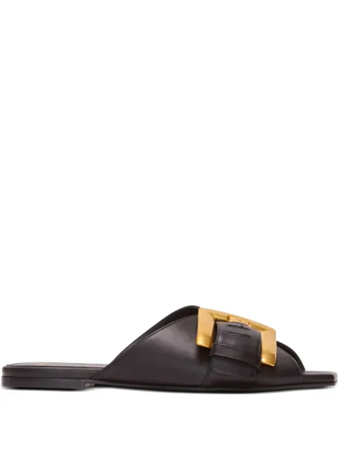 Balmain Anthem flat sandals Black FN1UP141LVIT
