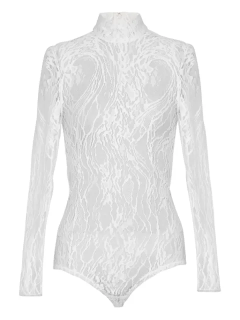 Balmain long-sleeved lace body White FF1BG515CG07