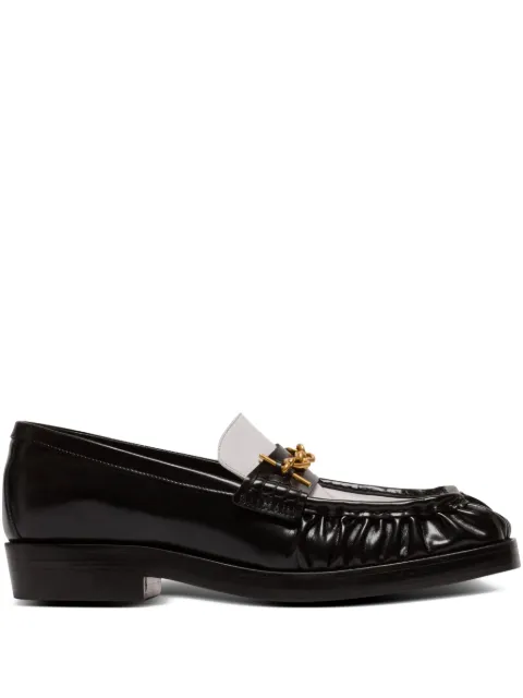 Balmain glazed leather loafers Black FM1UO376LSPZ