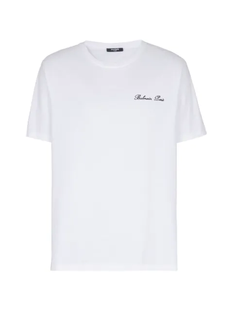 Balmain embroidered Balmain Signature T-shirt White FH1EG000BC68