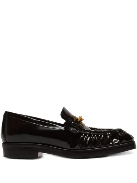Balmain glazed leather loafers Black FM1UO376LSPZ