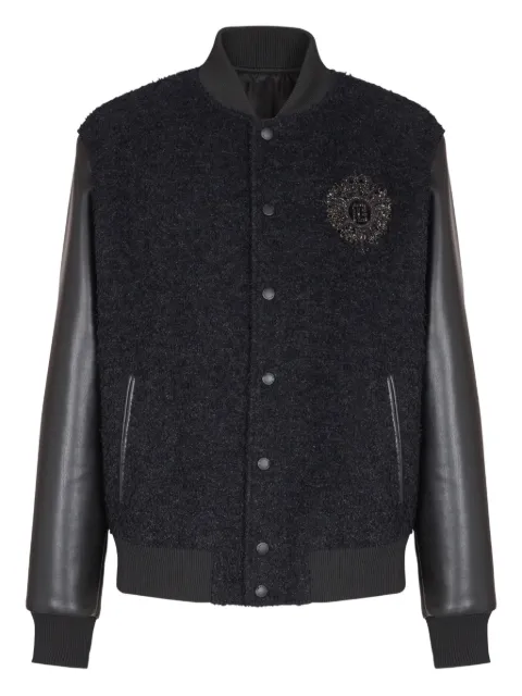 Balmain Varsity bomber jacket Black FH1TFA7063MH
