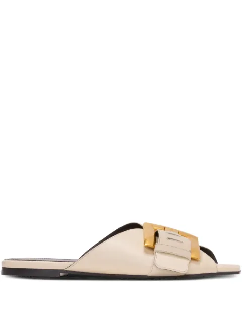 Balmain Anthem leather sandals Neutrals FN1UP141LVIT