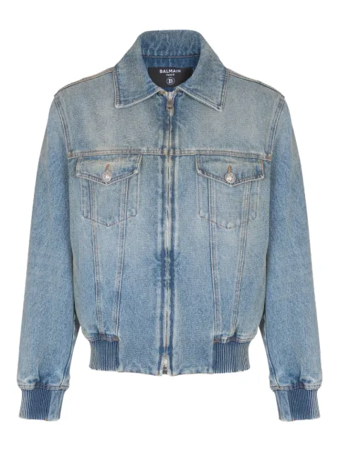 Balmain cotton jacket Blue FH1TC420DF81