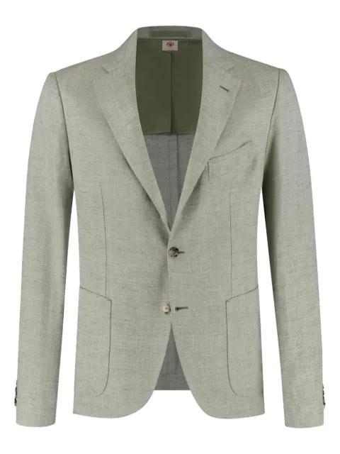 Luigi Borrelli herringbone blazer Green 178566