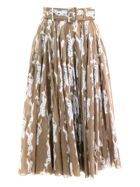 Samantha Sung pleated midi skirt Green ASTERMIDISKIRT