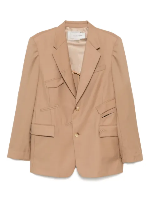 Feng Chen Wang button-down blazer Neutrals FUS19JK01B