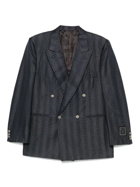 Christian Dior Pre-Owned 1990s striped blazer Blue CD600MM