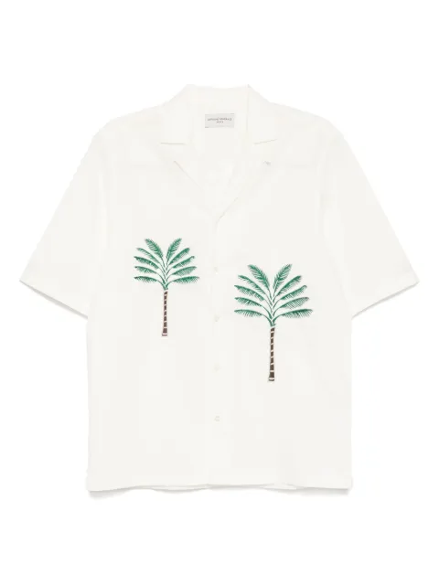 Officine Generale Luis palm tree shirt Neutrals S25MSHI026