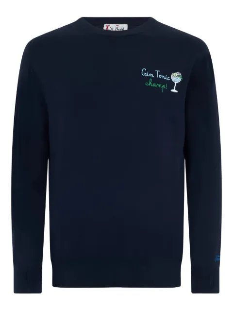 MC2 Saint Barth Heron embroidered sweater Blue HER000503437G