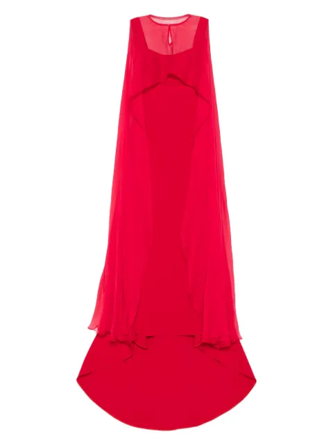 Atu Body Couture detachable-cape maxi dress Red AT25075