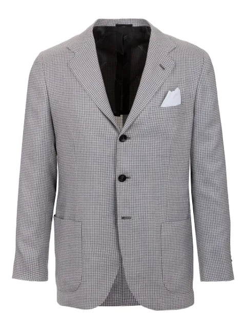 Kiton houndstooth pocket blazer Grey UG89K0607B01002