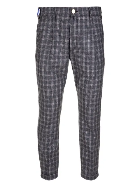 Jacob Cohën checked trousers Grey UPT0301T411A