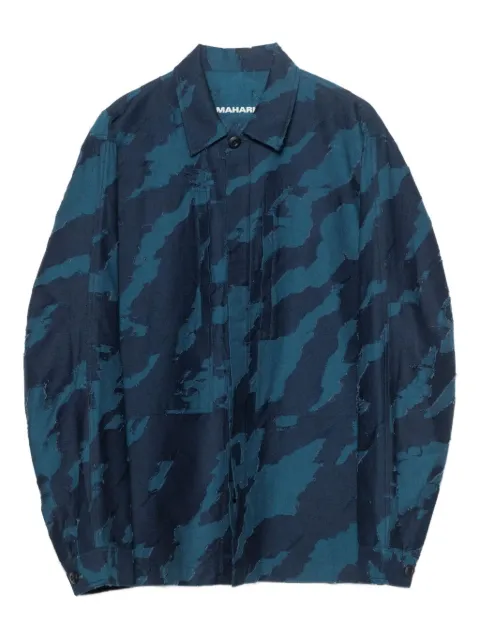 Maharishi Bonsai camouflage-print button-up shirt Blue S256061IND