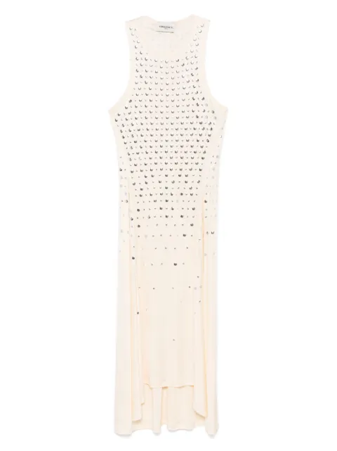Sonia Rykiel asymmetric tank dress Neutrals R135VI15