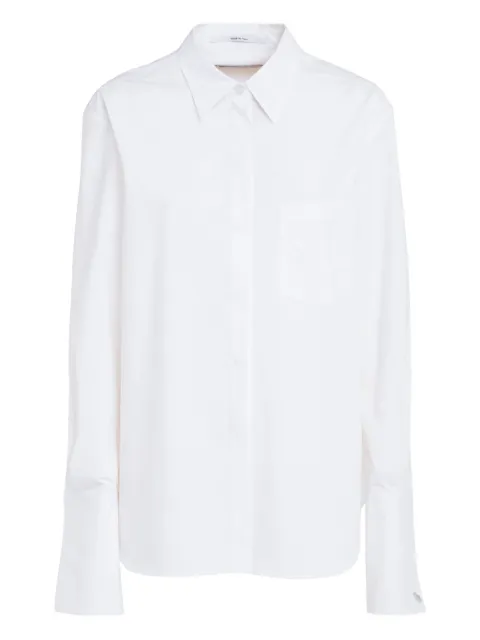 Another Tomorrow cotton shirt White A424BL043CO