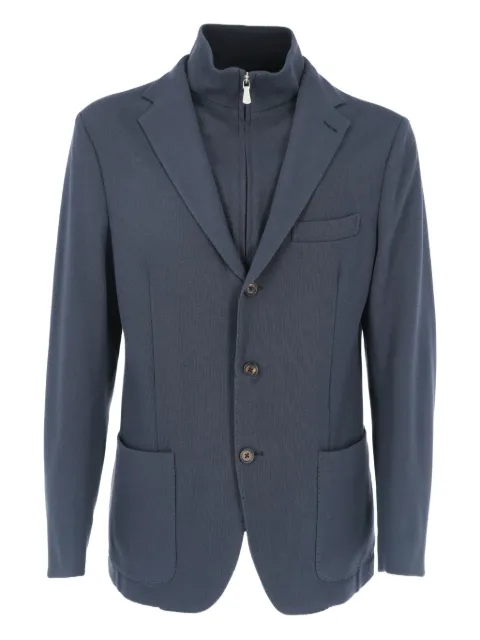 Eleventy zip buttons blazer Blue K70GIAK02TES0K009
