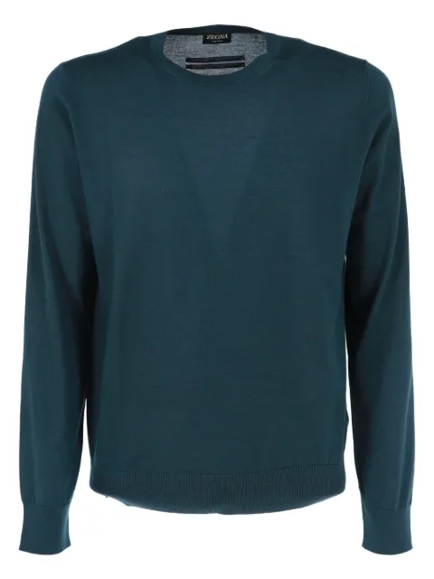 Zegna Cashseta crew-neck sweater Green UFJ00A9110