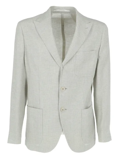 Eleventy check-pattern blazer Green K75GIAK03TES0K032