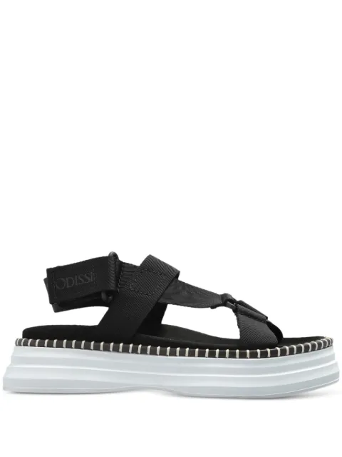 ODISSI logo-embroidered sandals Black OD44080B21162