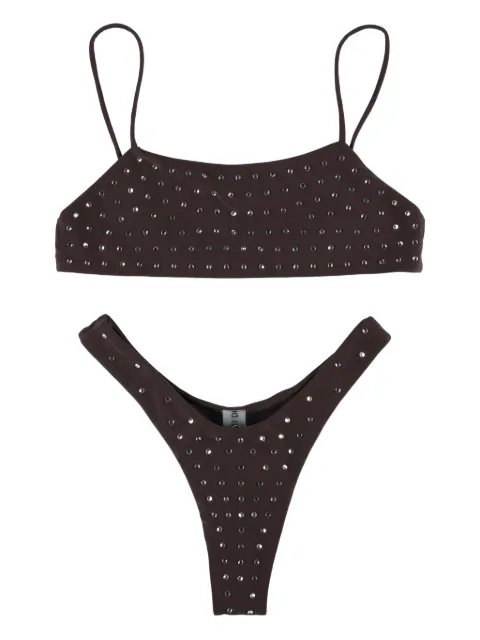 Swim By Di crystal-embellished bikini Brown CRYSTALBIKINIS