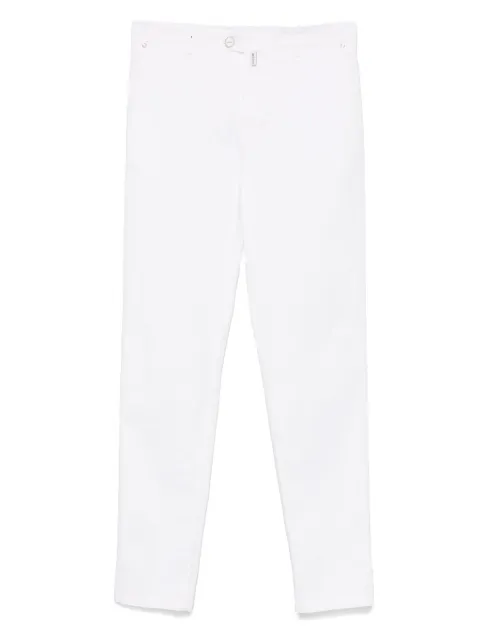 Kiton logo-patch chinos White UFPPEK0600F