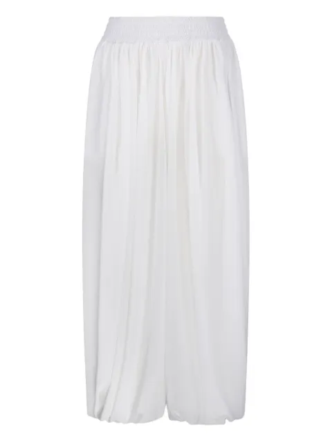 ANDREĀDAMO pleated palazzo trousers White 350810