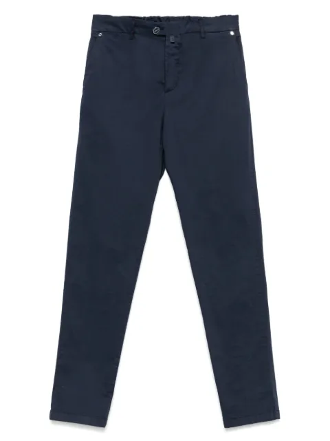 Kiton logo-patch chinos Blue UFPPEK0600F