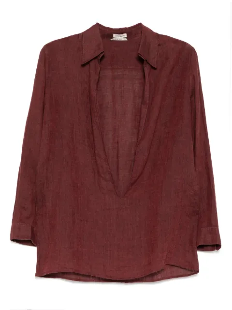 Hermès Pre-Owned 1990-2000s linen blouse Red 144610